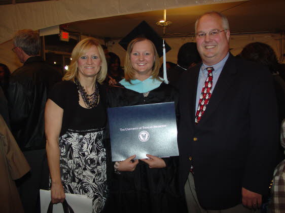 Jenni, Annette & Pete after graduation